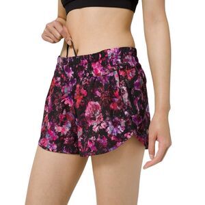 Lululemon Tracker Short Low-Rise 4" *Fluoro Floral Multi